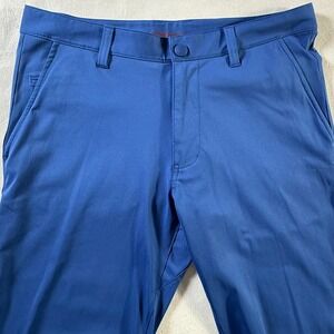 RHONE Golf Pants Men's 30x30 Performance Stretch Flat Front Business Casual Blue